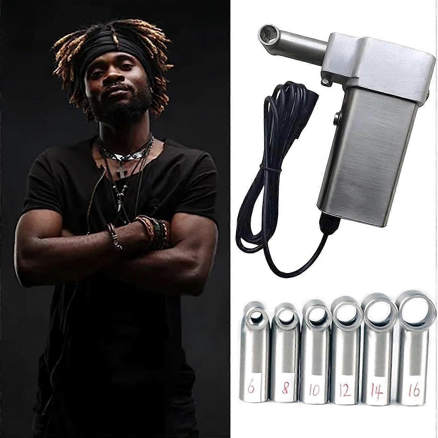 Automatic Dreadlock Machine with 20 Crochet Hooks, 6mm Hair Crochet Tool for Fast Locs Making