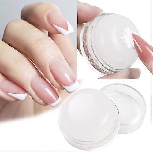 Clear Jelly Nail Stamper with Large 4.2cm Silicone Head for Precise Nail Art and Pattern Alignment
