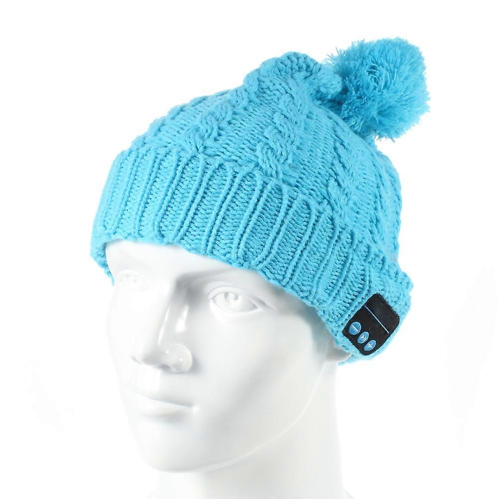 Wireless Bluetooth-compatible Knit Hat Receiver Headphone Speaker Microphone Cap