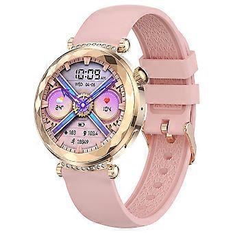 HK88 1,19-Zoll-Herzfrequenzmesser NFC Smart Watch Menstruationszyklus-Tracker für Frauen, Silikonarmband