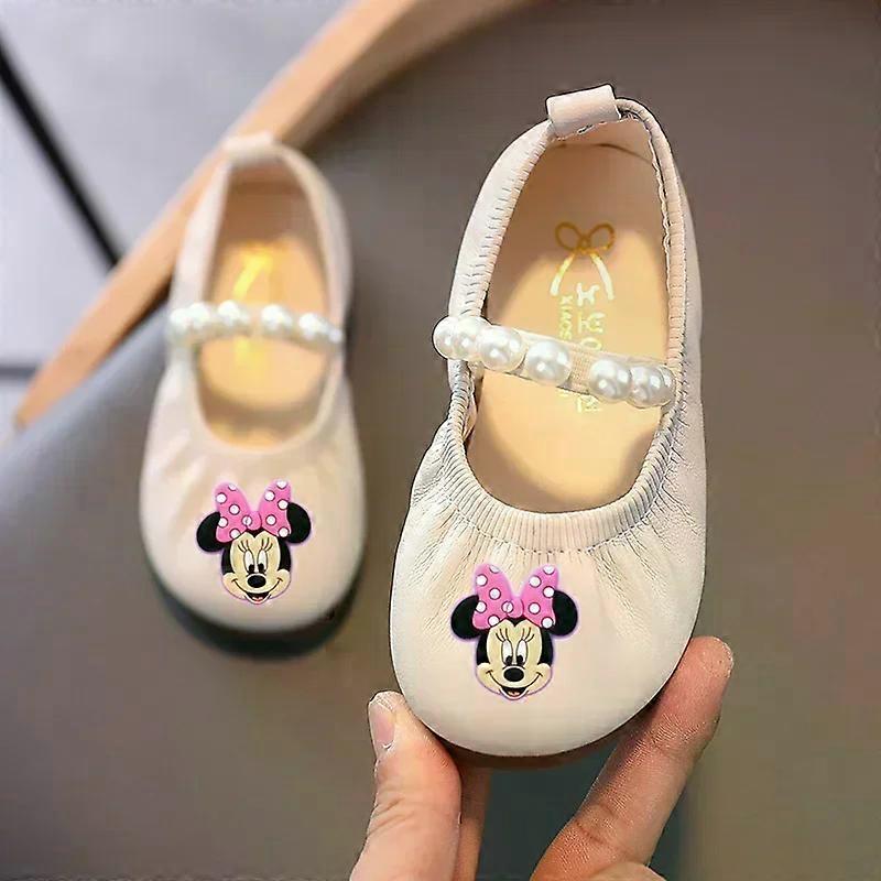 Disney Toddler shoes Spring and Autumn Leather Shoes Mickey Mouse Girls Sandals Children Soft Sole Baby Casual Shoes