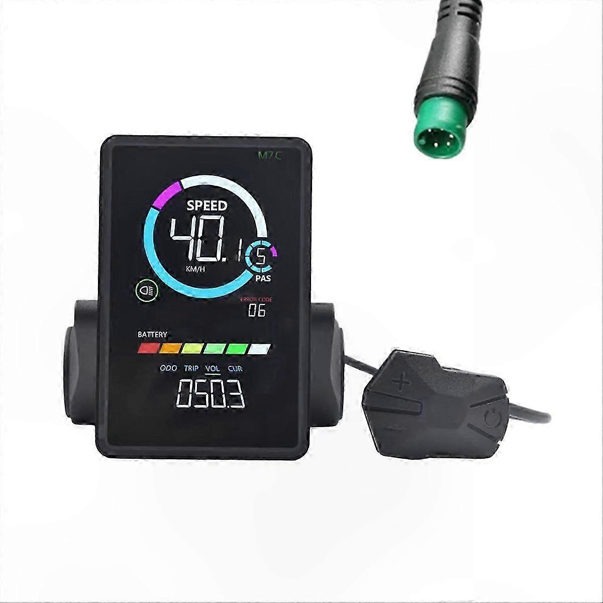 Electric Bike LCD Display Meter for Mountain E-Scooter 24V-60V with USB UART Interface