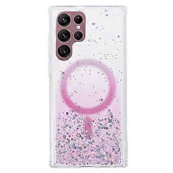 Coque antichoc JTW Series pour Samsung Galaxy S22 Ultra 5G, magnétique, en époxy TPU et acrylique pailleté.