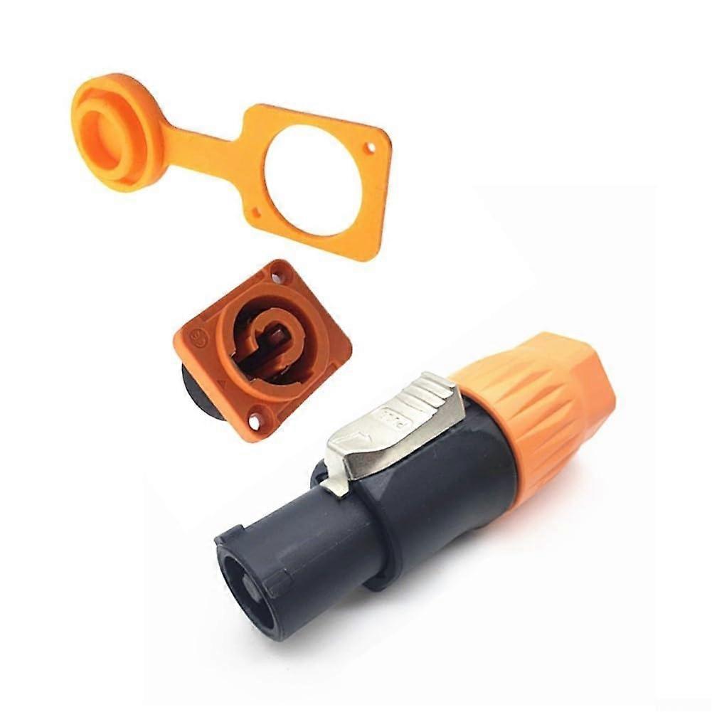 IP65 Waterproof 3 Pin Power Connector Socket, 20A  Current, Secure Locking for Outdoor