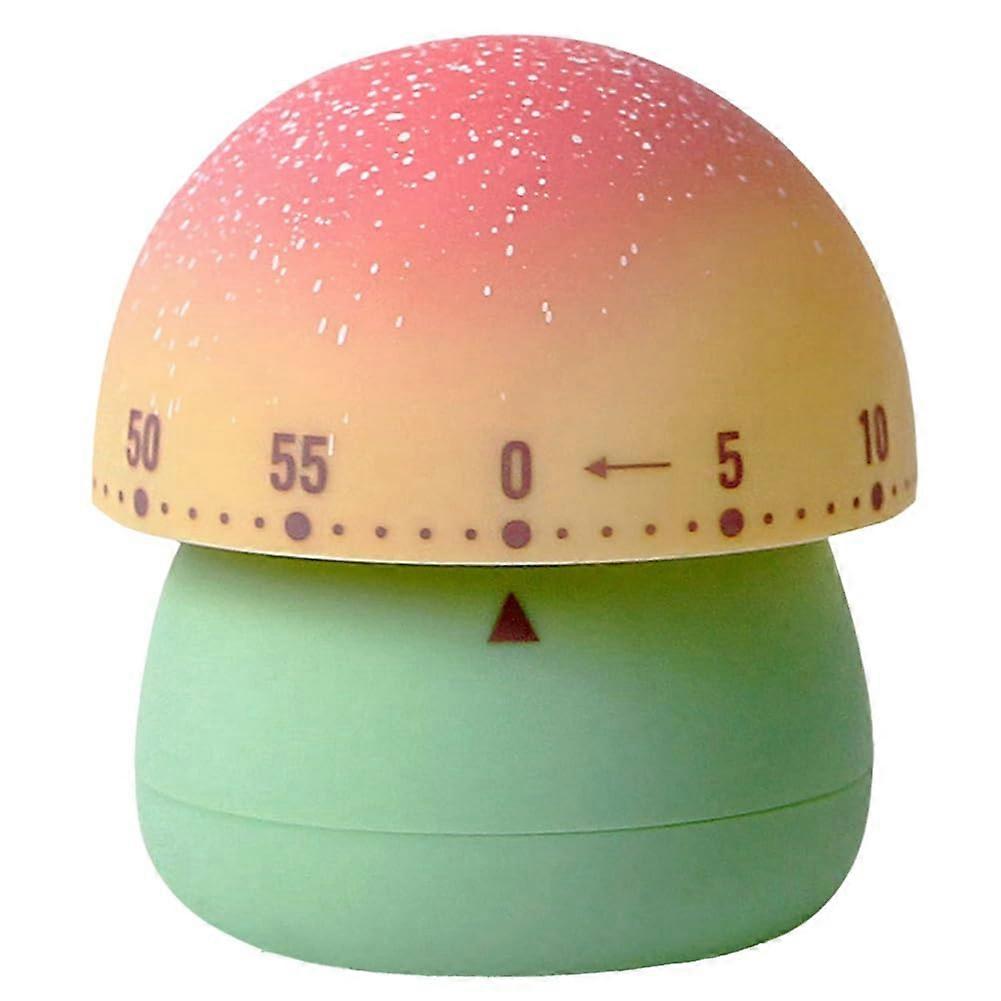 Kitchen Timer 60 Minute Mechanical Countdown No Battery for Cooking Classroom Easy Time Setting Green Base