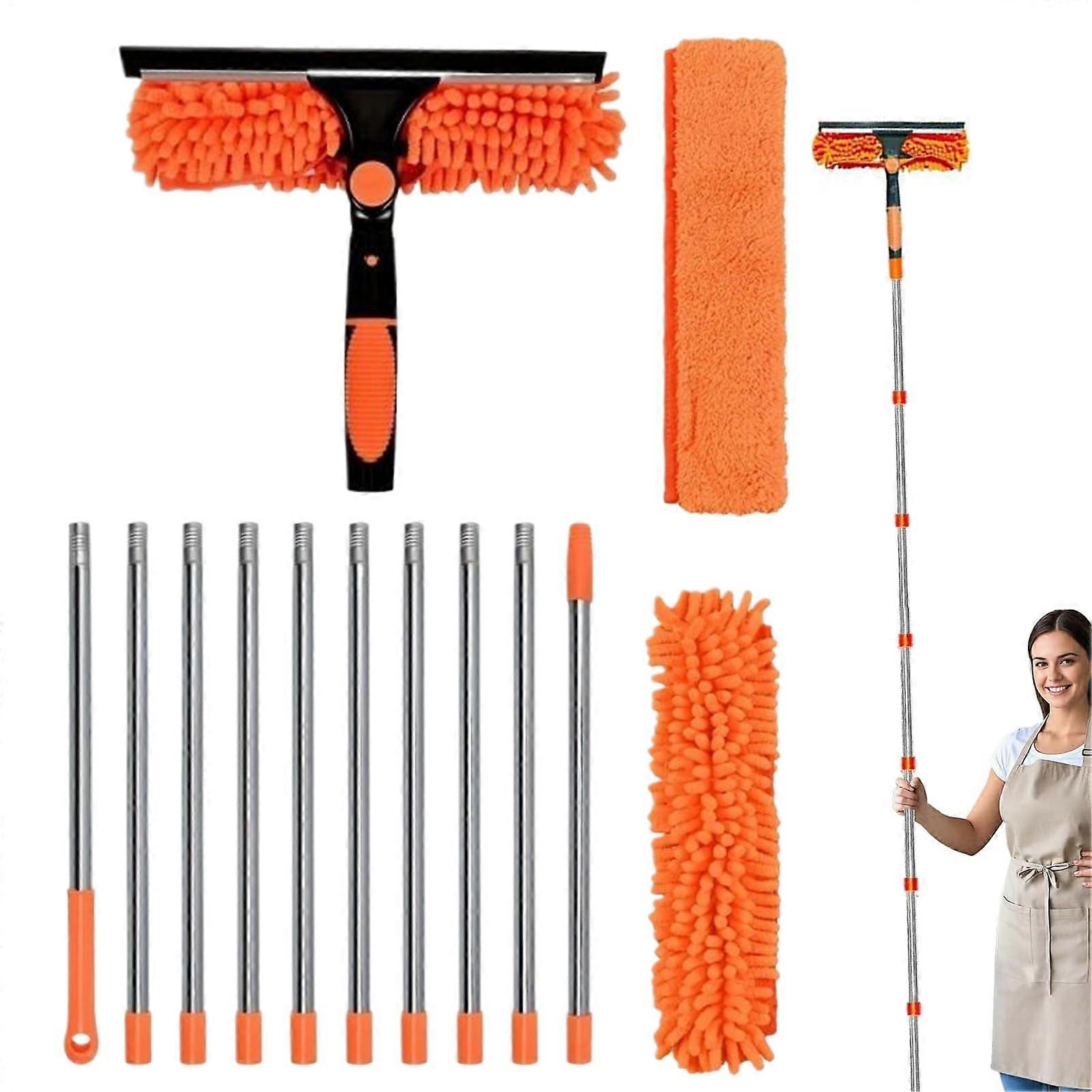 Ceiling Fan Duster with Extendable Long Handle Microfiber Head for  Ceilings and Cobweb Removal