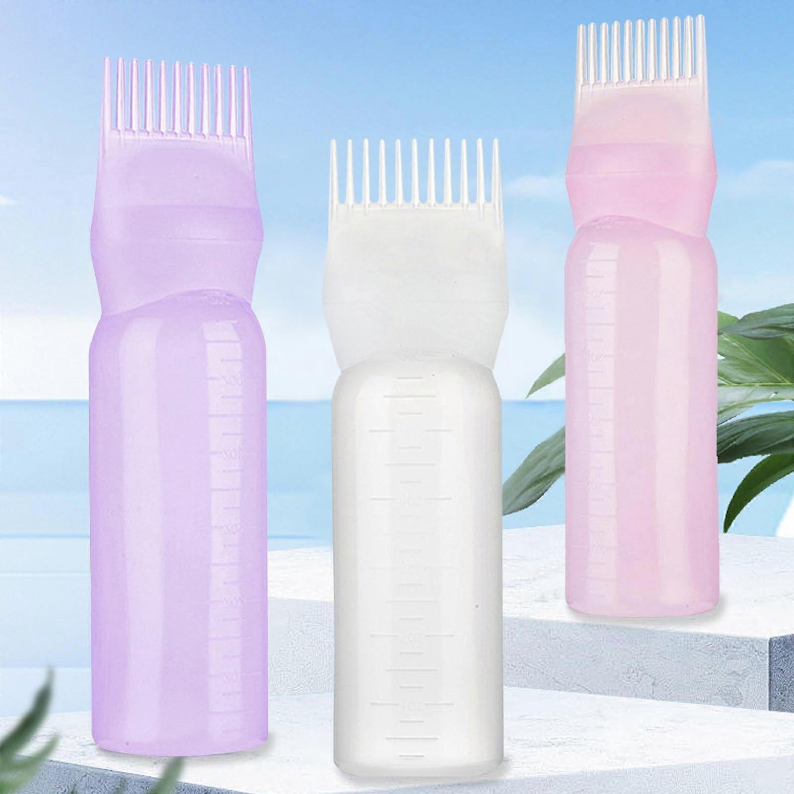 Hair Dye Applicator Bottle with Comb for Even Color Application and Mess Root Touchup