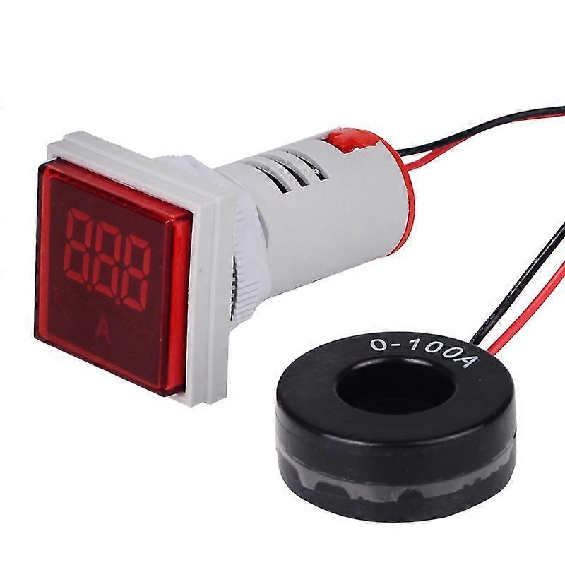 SINOTIMER ST17A Square 22mm LED Digital Display Signal Light AC Current Indicator 0-100A