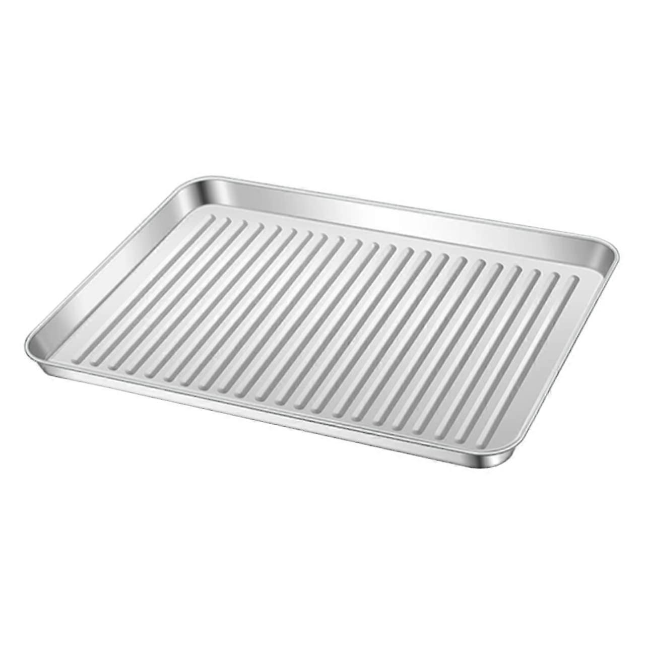 Stainless Steel Baking Pan Large Capacity Nonstick Tray for Bread Pizza Easy Clean Bakeware
