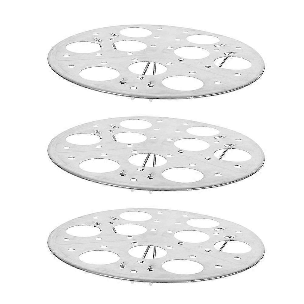 Stainless Steel Silver Egg Steaming Rack for Cooking Use 3Pcs Multi-Function
