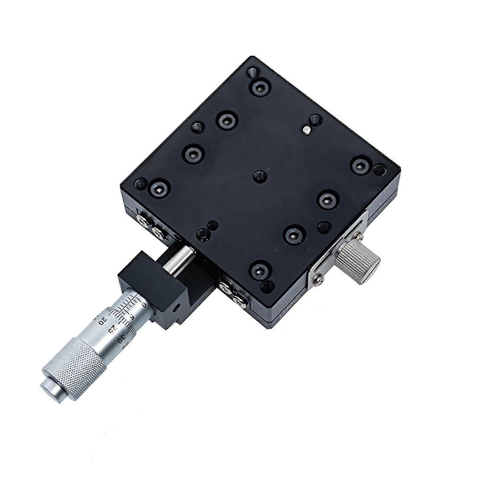 Manual Linear Stage 60x60mm Aluminum Precision Sliding Table with Cross Roller Guide Micrometer
