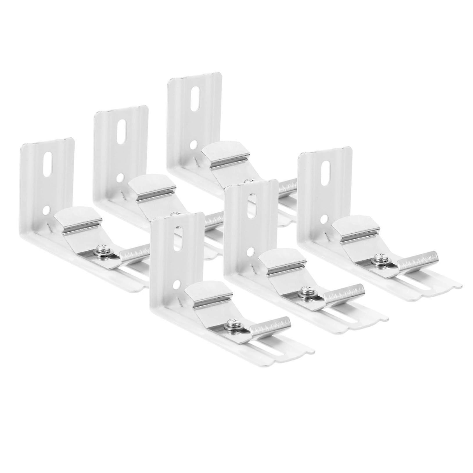 Vertical Blind Brackets LShape Mount for Wall or Ceiling, Stable Curtain Rod Support, 6pcs