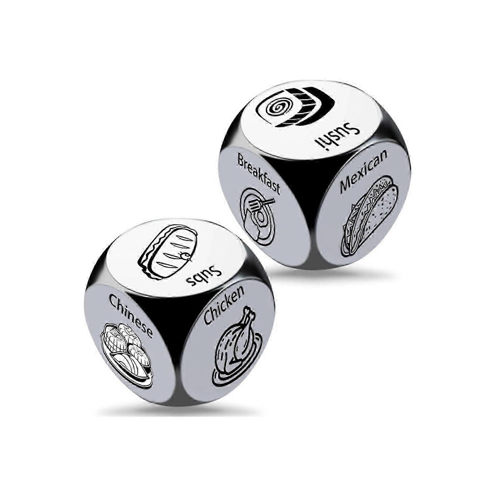 Interactive Meal Dice Game: Compact Metal Design Solves Dinner Debates for Parties & Special Occasions