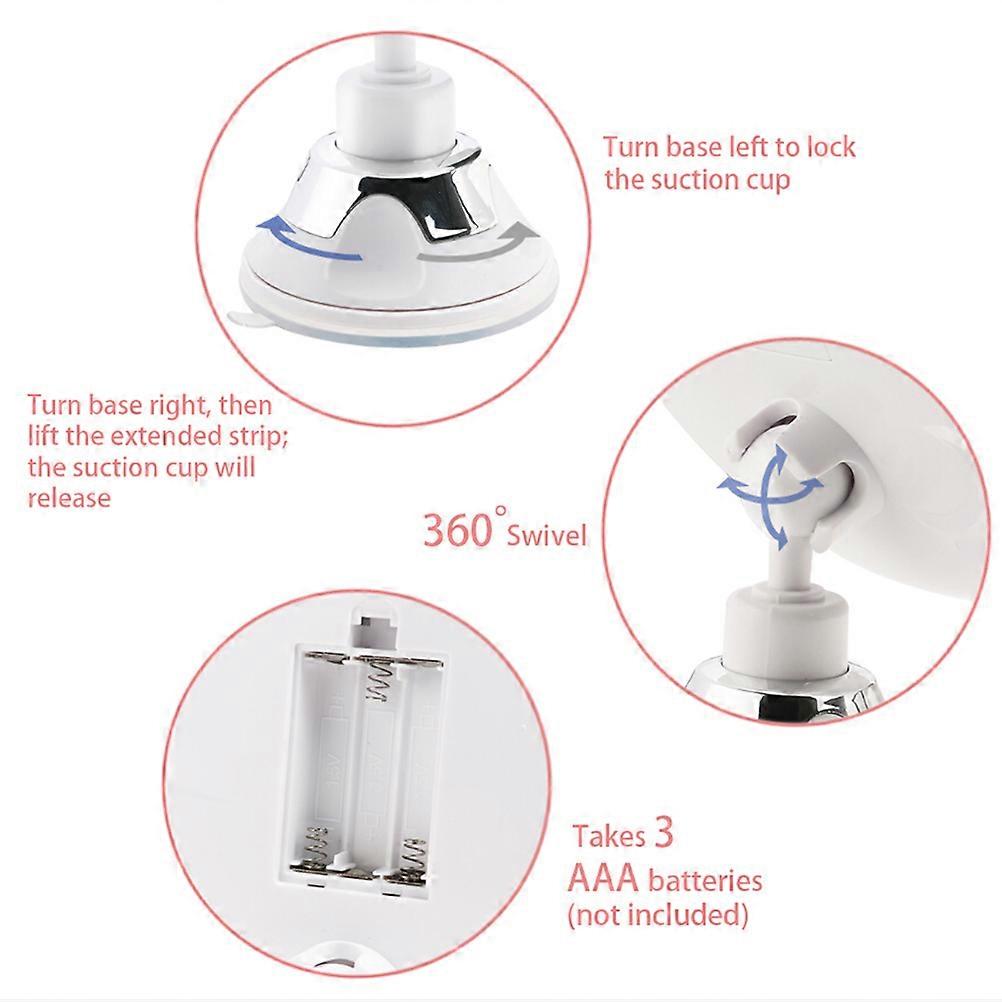 LED Lighting Magnifying Tabletop Mirror For Makeup Application In Elegant White 1Pack