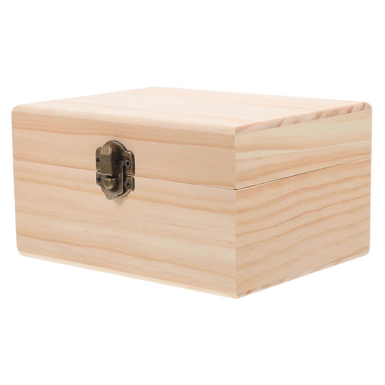 Essential Oil Organizer Multi-Grid Wooden Storage Case Home Use Rectangular Shape 1Set