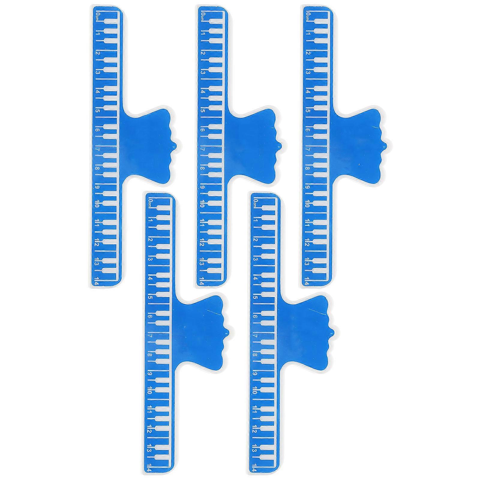 Nodeholder til noder, nodeholder, stativ til trompet, 5 stk. blå nodeclips