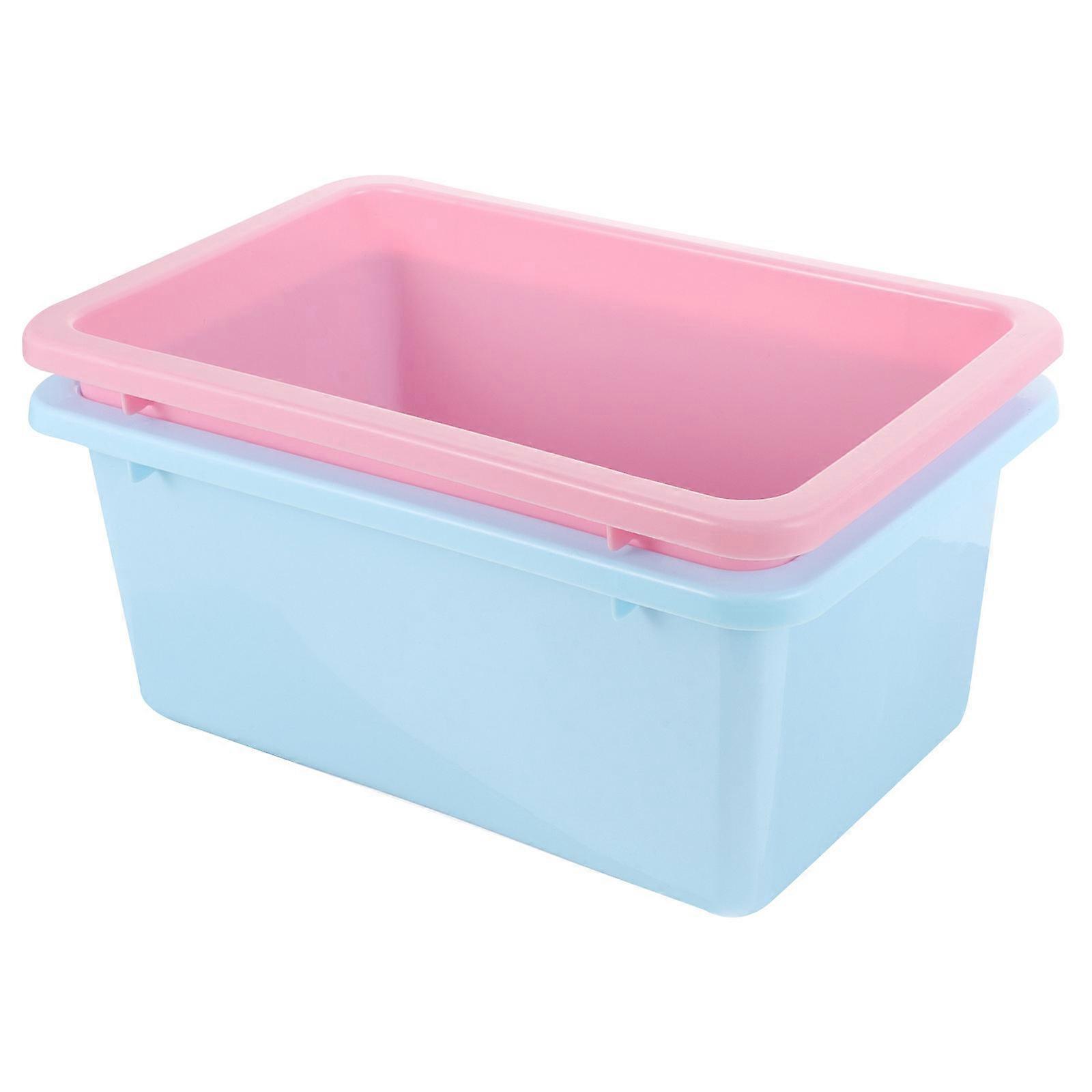 2Pcs Plastic Storage Box for Small Object Organization in Assorted Color