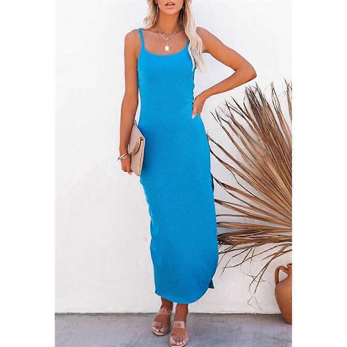 Women's summer thin straps long dress