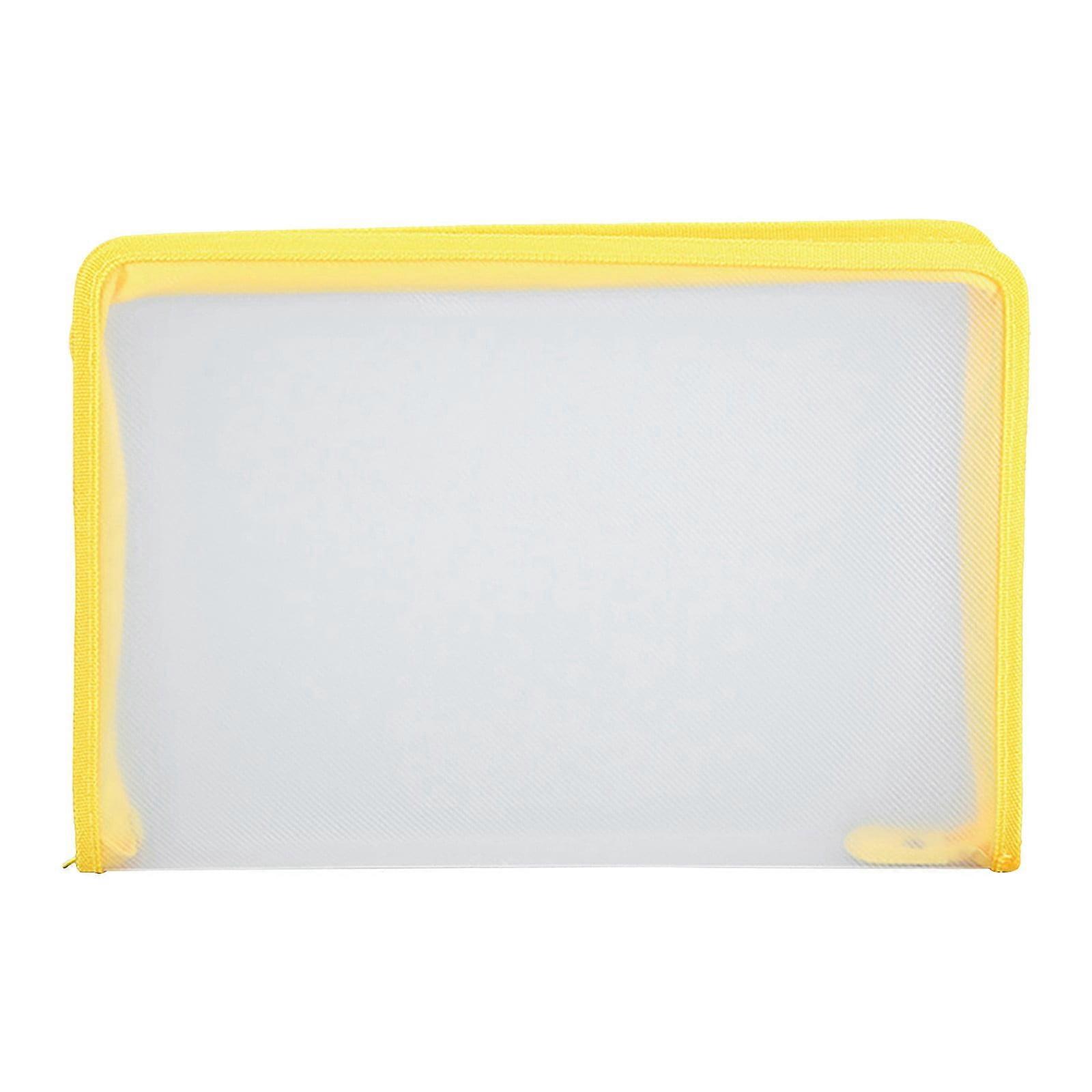 Waterproof Zipper Document Bag, Plastic File Folder with Secure Zip Closure,suitable for A4