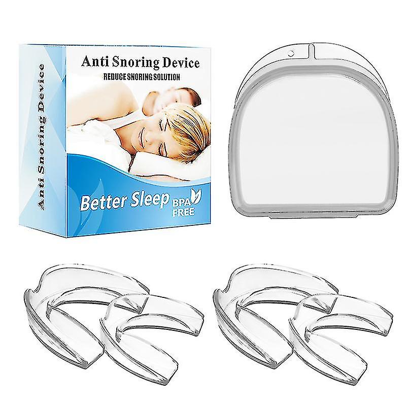 Silicone Anti Snoring Brace Mouth Guard Snoring Teeth Grinding Teeth Guard Night Guard Comfortable Sleep Aid