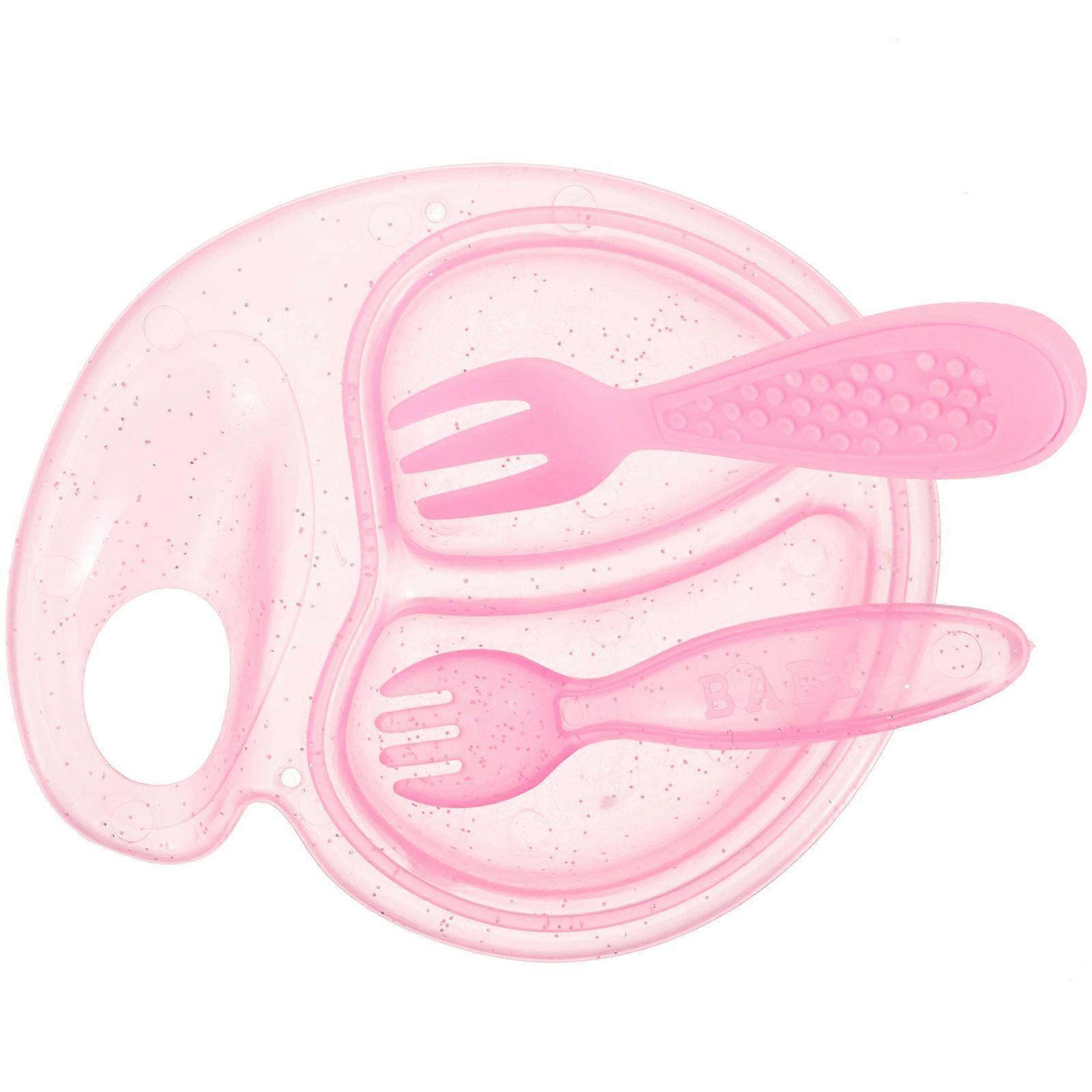 Kitchen Plaything Set Kitchen Tableware for Kids Playing 1Set Pink