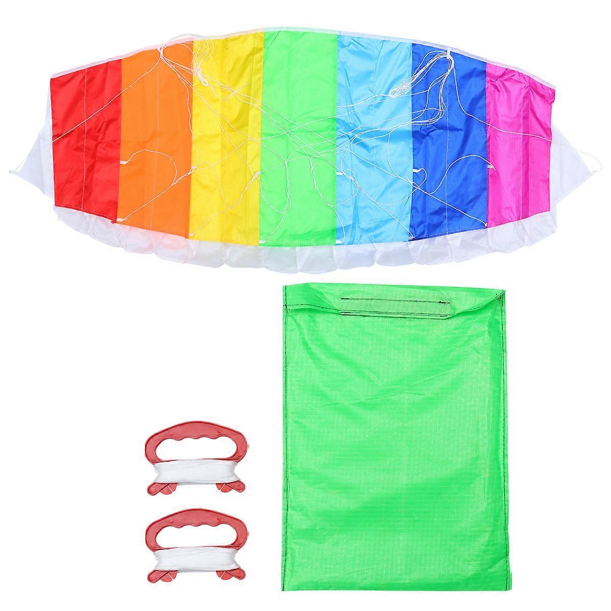 Rainbow Umbrella Kite Cloth Double Strings Kite Flying Toy