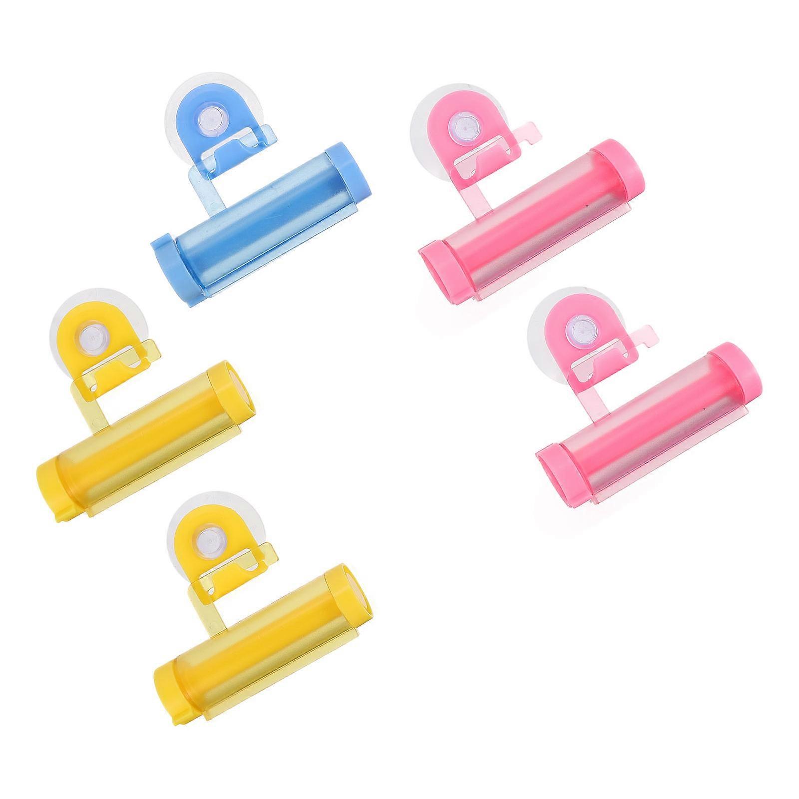 Toothpaste Extruder Manual Toothpaste Squeezer with Suction Cups 5Pcs