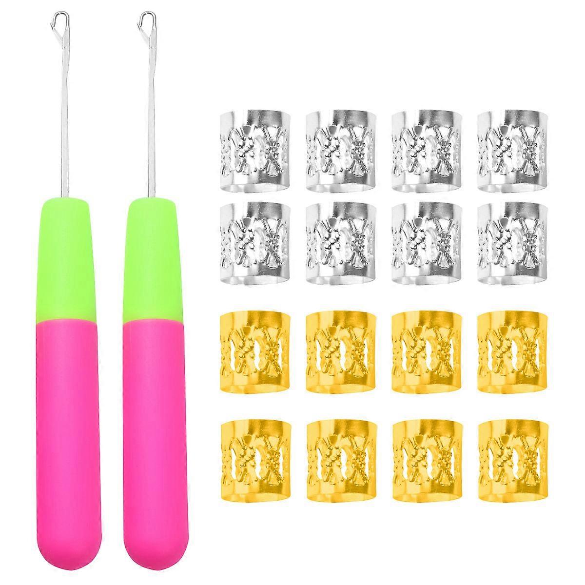 Dreadlock Crochet Hooks Hair Compiling Tools for Braiding 42Pcs Set