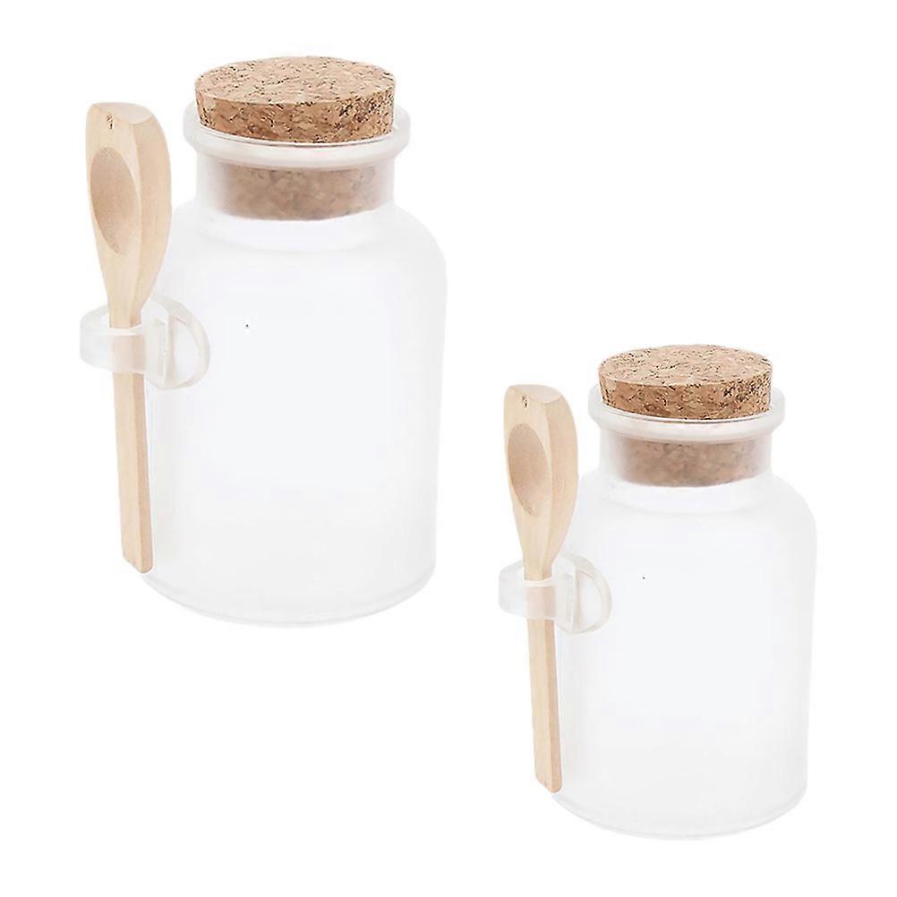 Empty Bath Salt Bottle Refillable Container for Storage 2Sets