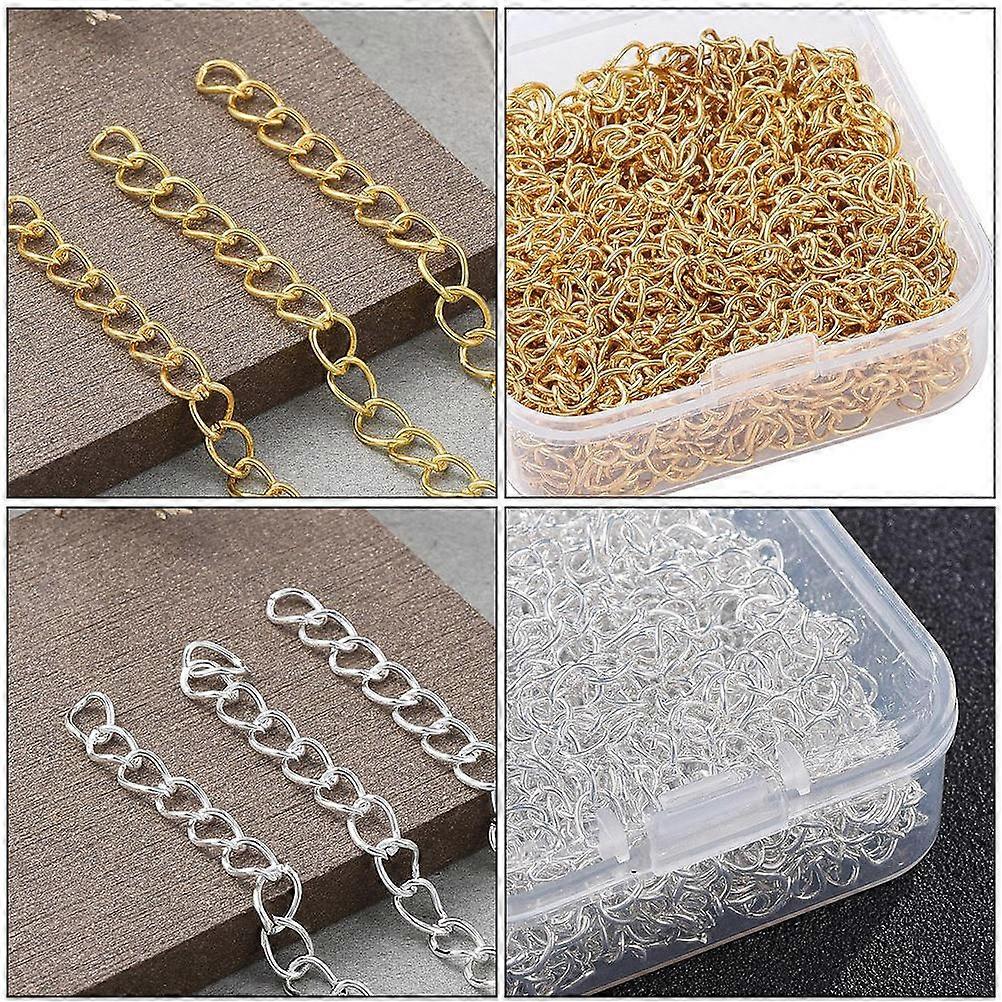 Cable Link Iron Chain Spools for Jewelry Making 2 Boxes Durable Accessories