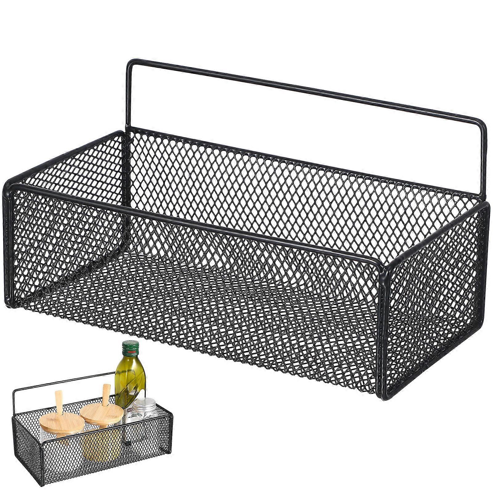 1 Set Bathroom Racks Kitchen Storage Rack Draining Rack Storage Shelf (Black)