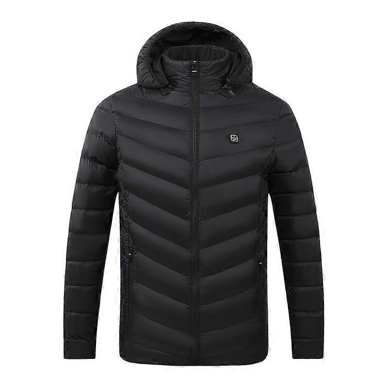 USB Electric Heated Jacket 4 Zone Black  XL