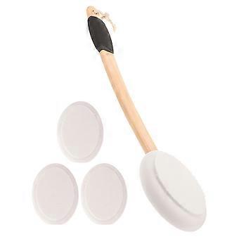 1 Set Rückenapplikator Rückencreme-Applikator Handapplikator zum Eincremen des Rückens mit Ersatzköpfen