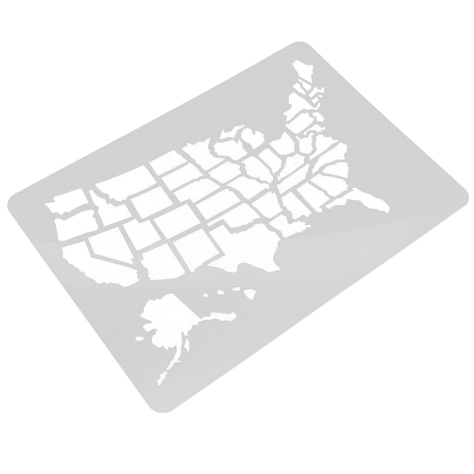 5Pcs American Map Wall Stencil for Painting Decorative Template Set