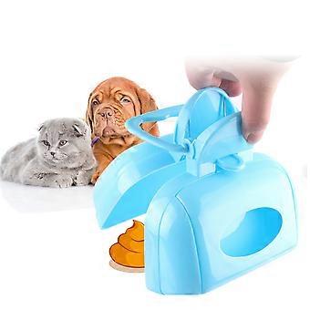Blue Pet Pooper Scoop Portable Poop Pickup Tool for Dogs
