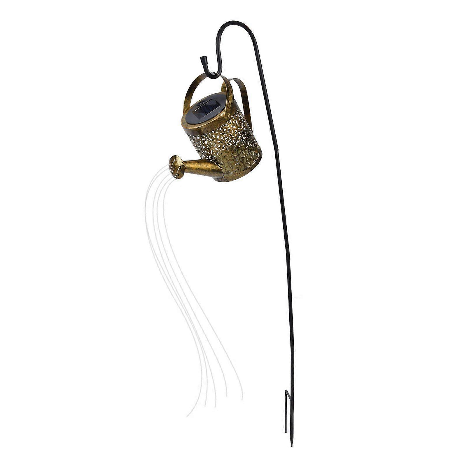 Solar Watering Can Lights Automatic Unique Rust Proof Convenient Retro Kettle Shape LanternS S Shape