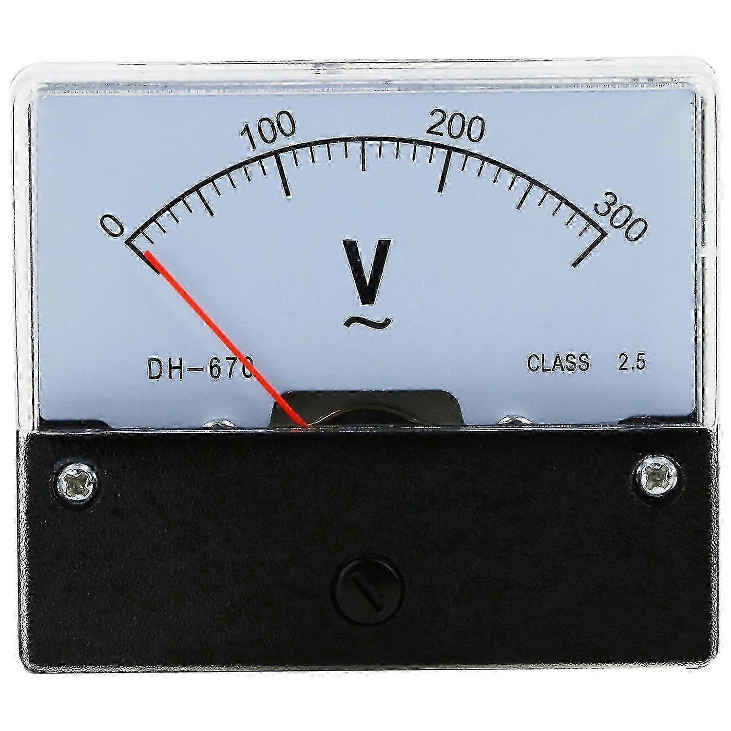 0-300V Analog Voltmeter Panel Meter Gauge Rectangle AC Voltage DH670