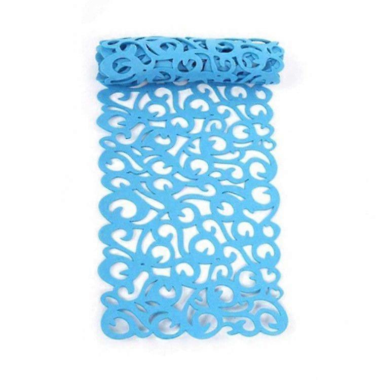 Washable Table Runner 102 x29 cm Dark GreyBlue
