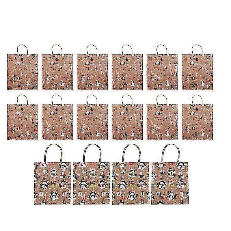 16pcs Kraft Paper Bags