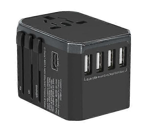 Universal 4 Usb Ports Usb Multi-function Adapter Travel Universal Plug