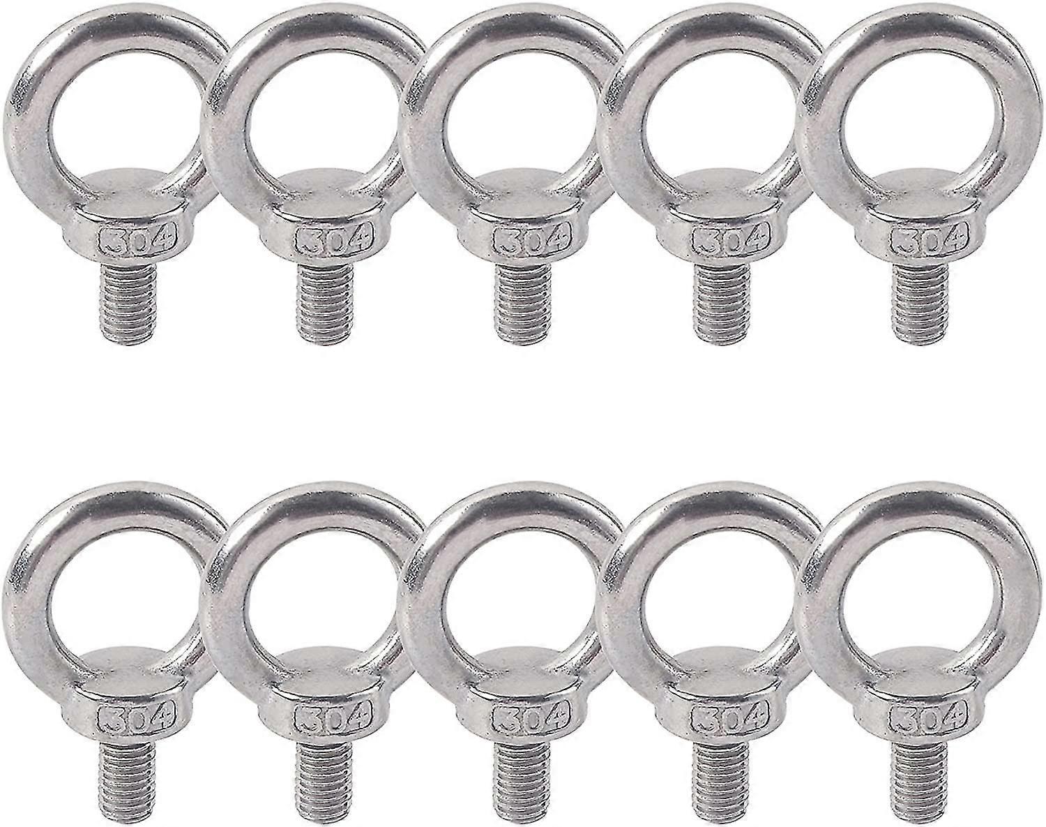 Øyebolt 304 Rustfritt Stål Mannlig Gjenge 10PCS