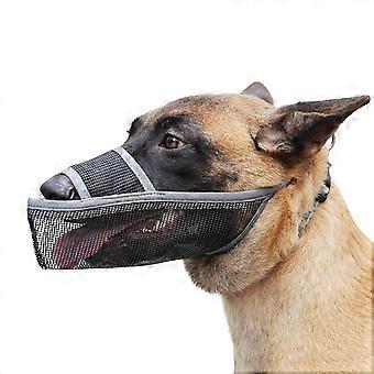 Nylon-Maulkorb für kleine, mittlere und große Hunde. Atmungsaktiver und trinkbarer Maulkorb aus Air-Mesh-Gewebe gegen Beißen, Bellen und Lecken.