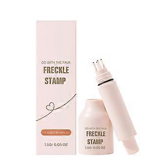 2pcsFreckle Stamp Pen, Smooth, Easy to Color, Non-smudging, Light Brown, Suitable for All Makeup Styles