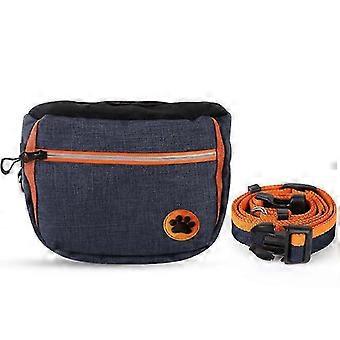 Reflective Dog Treat Training Pouch Bag with Double-Ended Traction - Large Capacity Snack Bag compatible with Convenient Training