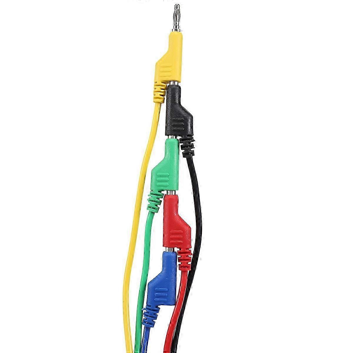 5PCS Stackable Banana to Banana Plug Test Leads Soft Electrical Test Cable Wire 3.3Ft/1M for Multime