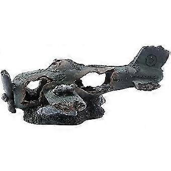 Resin Sunken Crashed Plane aquarium Decorations Aquarium Ornament compatible with Fish Tank