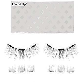 Cils magnétiques Aucun eye-liner requis 3 aimants (peut également être porté comme aimants doubles) Ensemble de clips pour les yeux Doux imitation soie Vegan (très naturel