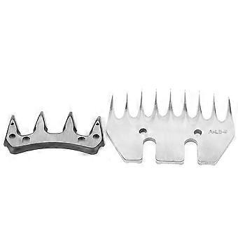 Edelstahl Schaf Clippers Klinge Hohe Härte Schneiden Scheren Cutter Ersatz (9 Zahn gerade Klinge (+ Swing Blade) )