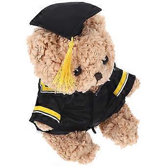 Yellow Plush Graduation Bear Stuffed Toy for Kids Comfort Gift