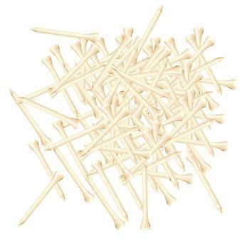 100 Pieces Wooden Golf Tees Golf Ball Holder Professional Durable Golfing Tees 26-27